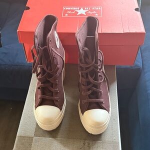 Converse Women's High-Top Sneakers - Burgundy